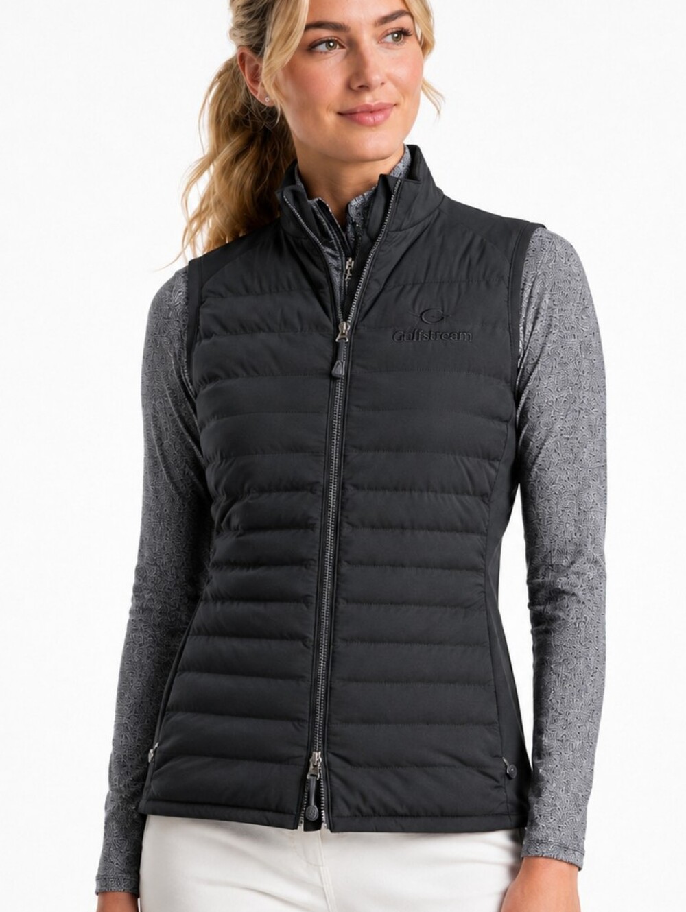 Peter Millar Fuse Hybrid Golf Vest Black Gulfstream Women's XS NWT